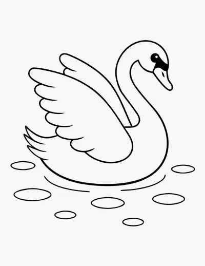 Swan coloring page