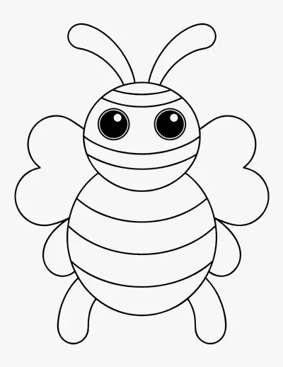 Bee coloring page