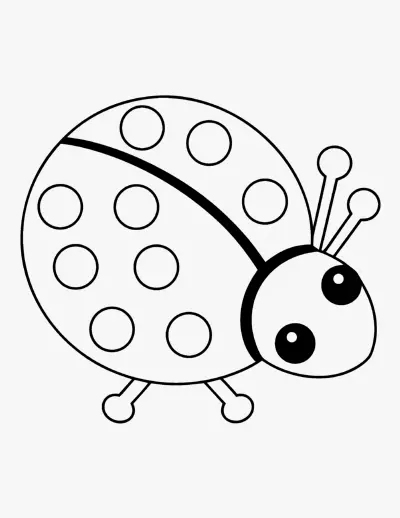 Ladybird coloring page