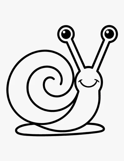 Snail coloring page