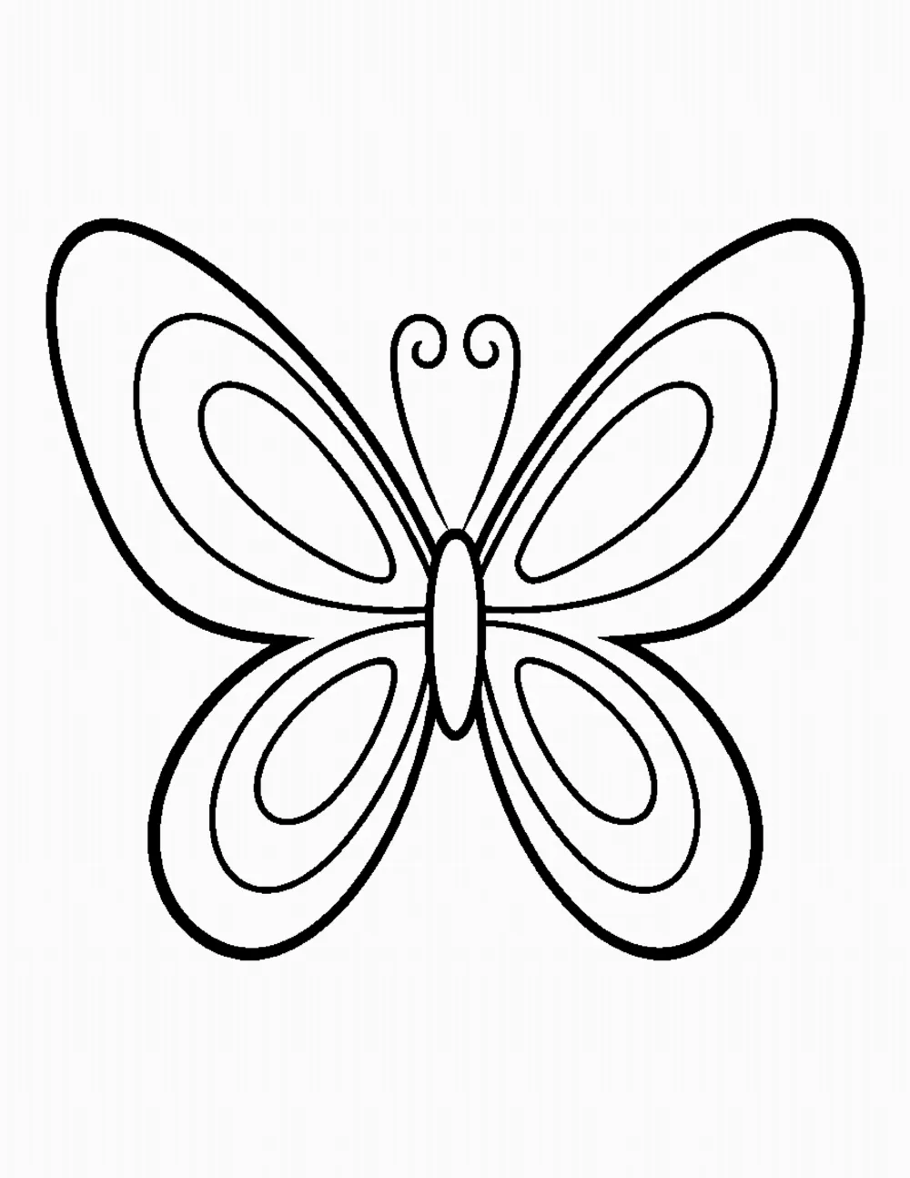 Big Simple Butterfly coloring page