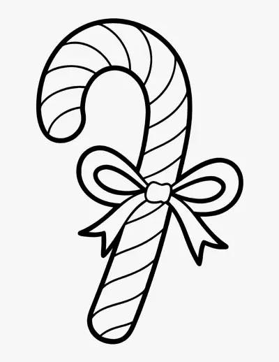 Big Candy Cane coloring page