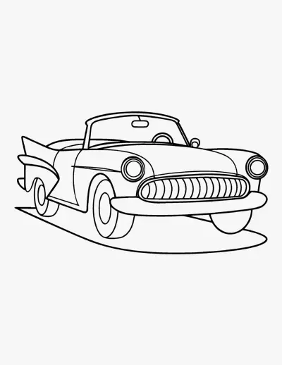 Classic Convertible coloring page