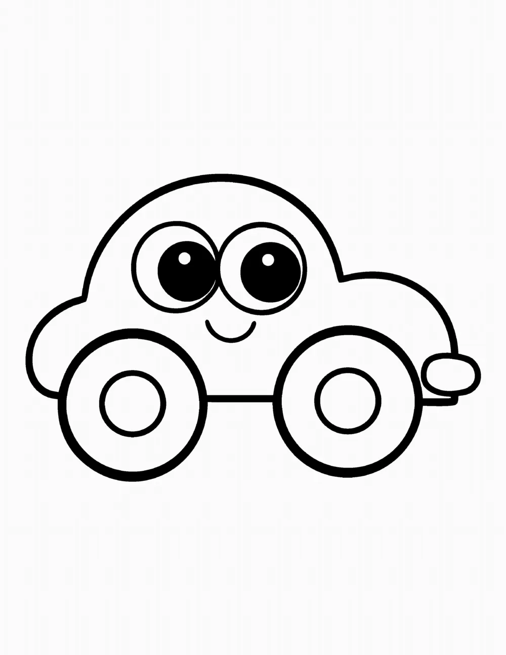 Cute Car coloring page