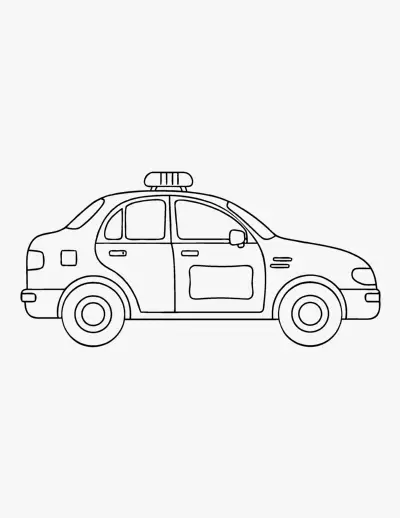 Police Car coloring page