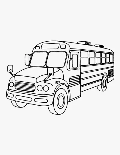 School Bus coloring page