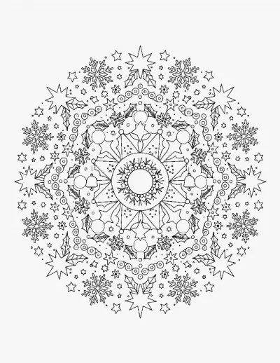 Christmas Mandala coloring page