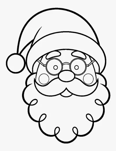 Santa Face coloring page