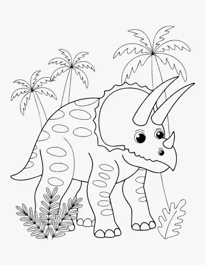 Triceratops coloring page