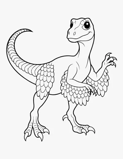 Velociraptor coloring page