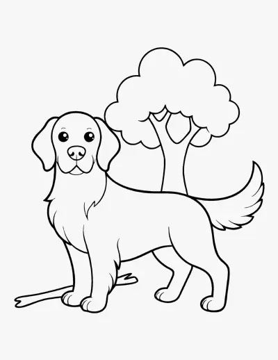 Golden Retriever coloring page