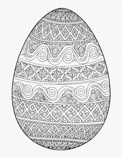Patterned Easter Egg coloring page