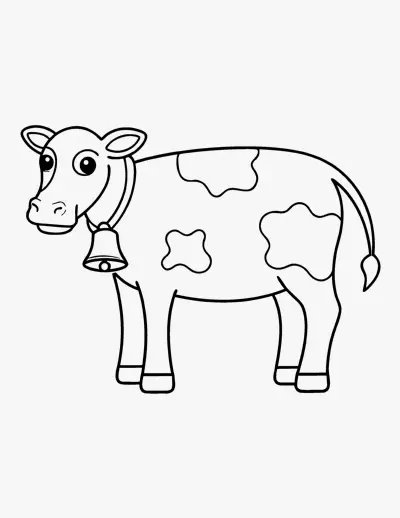 Cow coloring page