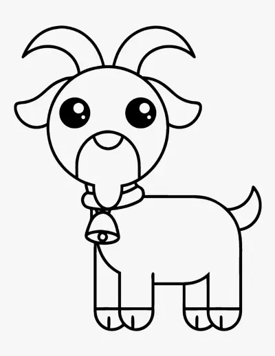 Goat coloring page