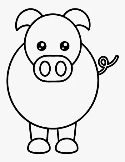 Pig coloring page