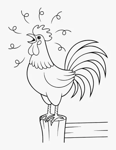Rooster coloring page