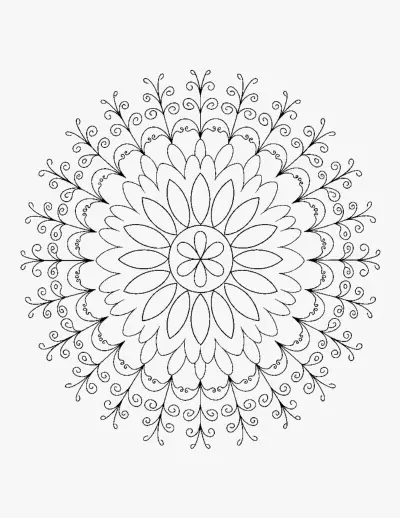 Floral Mandala coloring page