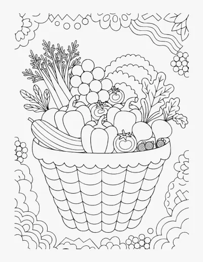 Fruit and Vegetables coloring page
