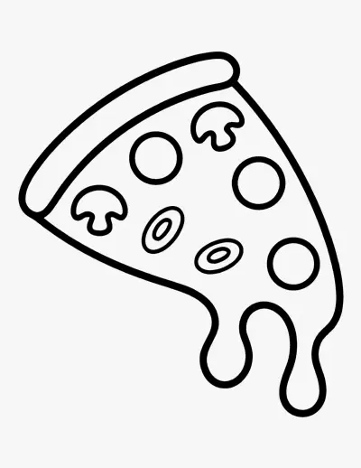 Slice of Pizza coloring page