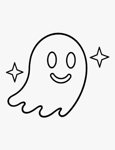 Friendly Ghost coloring page
