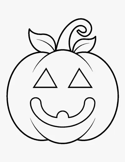 Smiling Jack O Lantern coloring page