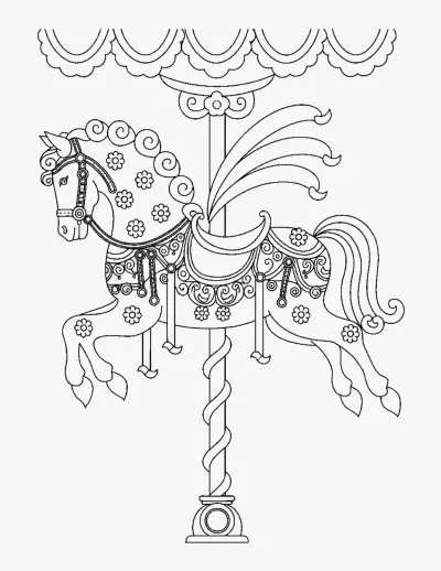 Carousel Horse coloring page