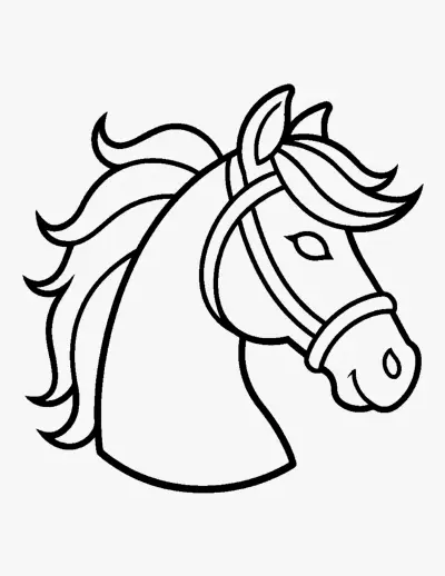 Horse Head Portrait coloring page