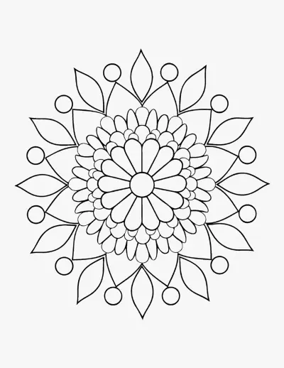 Floral Mandala coloring page