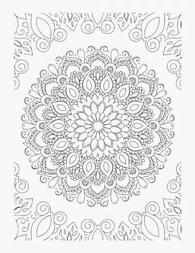 Lotus Mandala coloring page