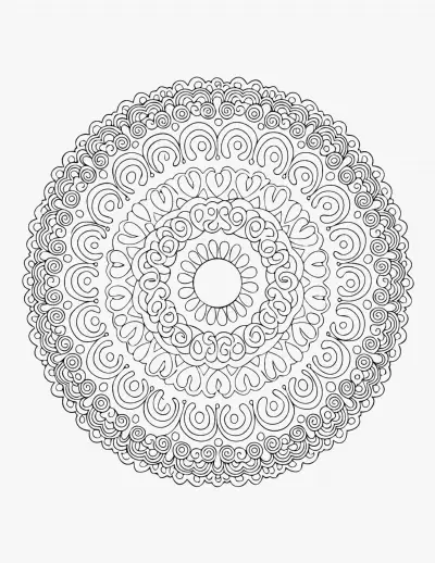 Paisley Mandala coloring page