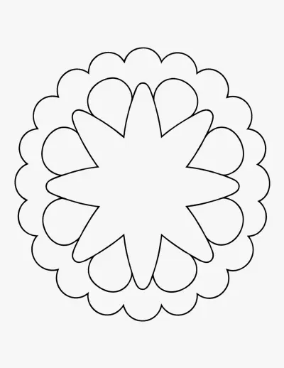 Star Mandala coloring page