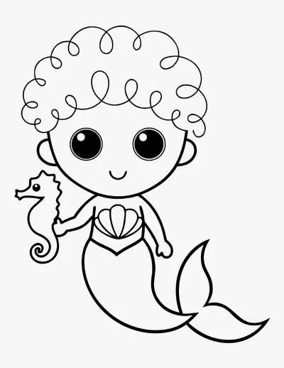 Baby Mermaid coloring page