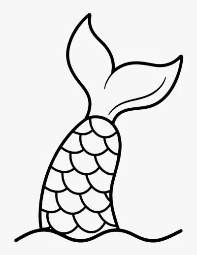 Mermaid Tail coloring page