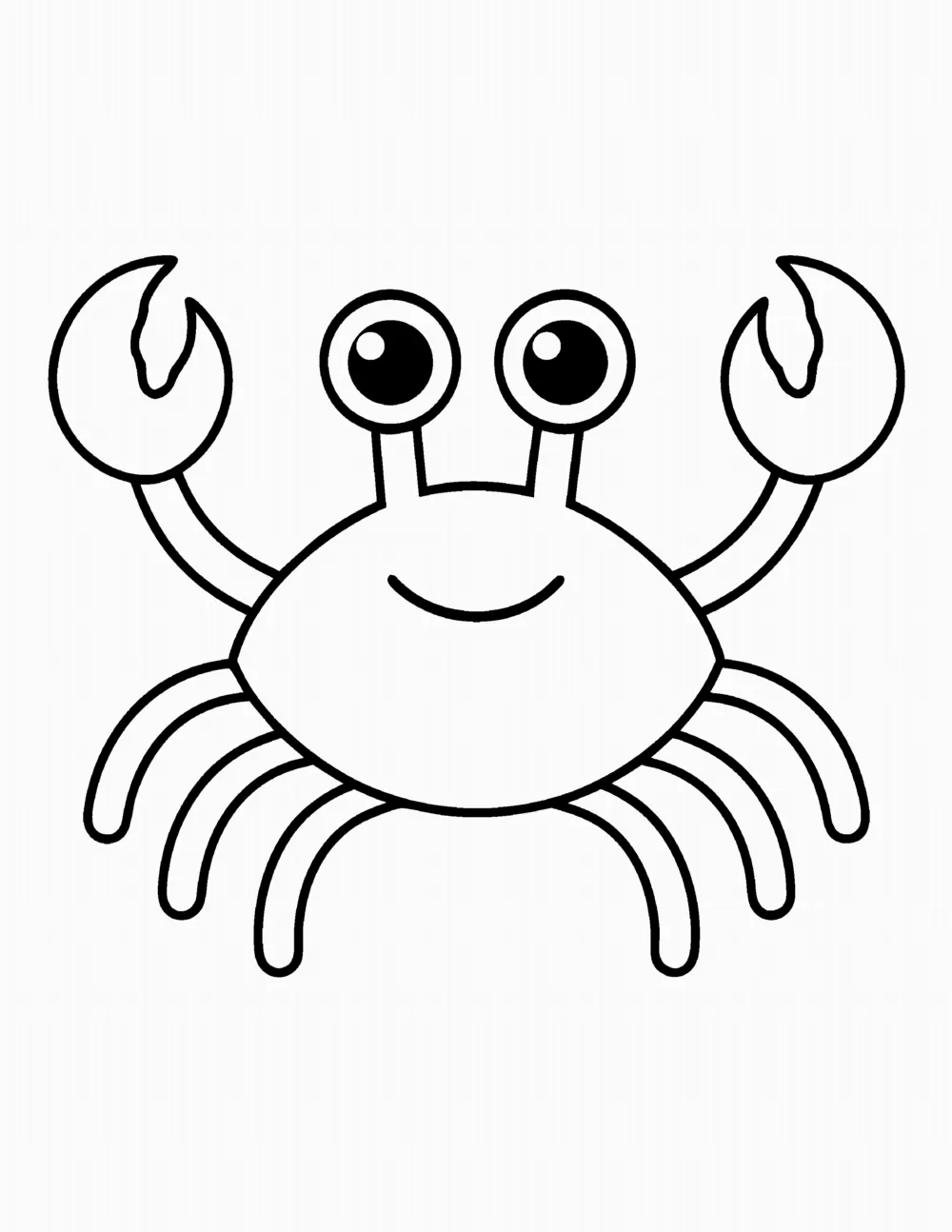 Crab coloring page
