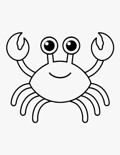 Crab coloring page