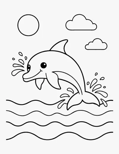 Dolphin coloring page