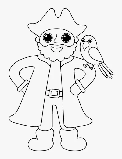 Pirate Captain coloring page
