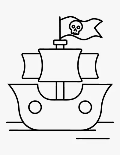 Pirate Ship coloring page