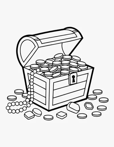 Treasure Chest coloring page
