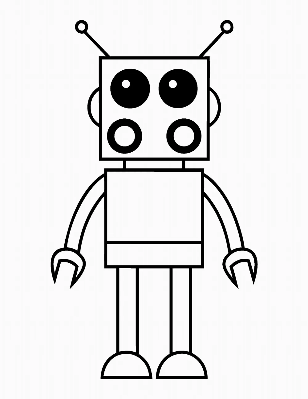 Boxy Robot coloring page