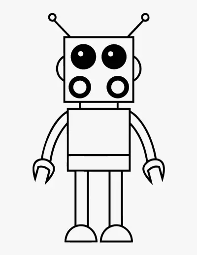 Boxy Robot coloring page