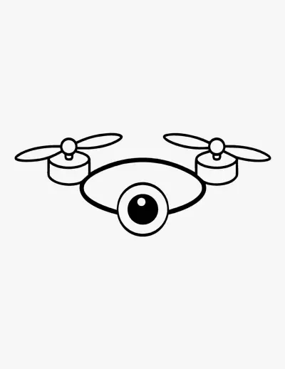 Flying Robot coloring page
