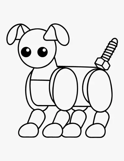 Robot Dog coloring page