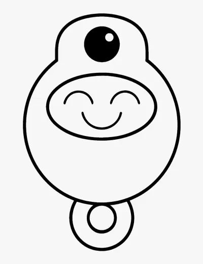 Round Robot coloring page