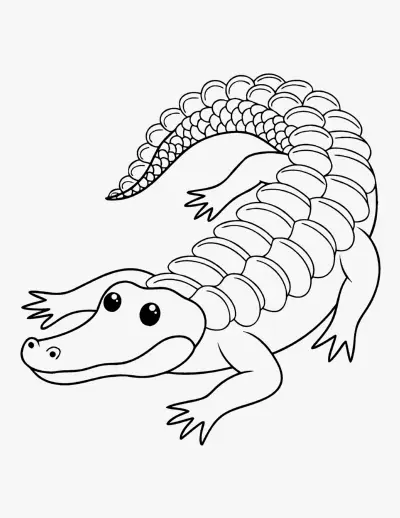 Crocodile coloring page