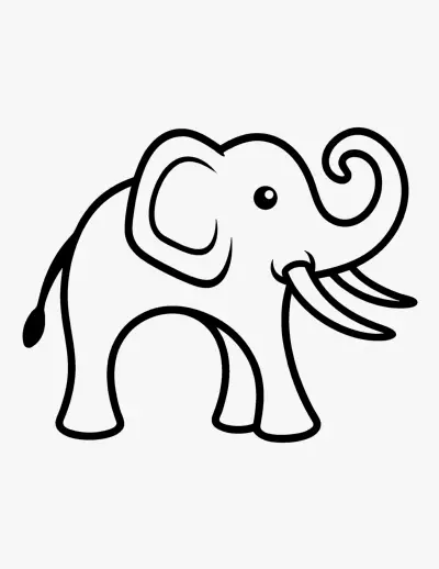 Elephant coloring page