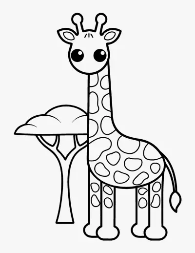 Giraffe coloring page
