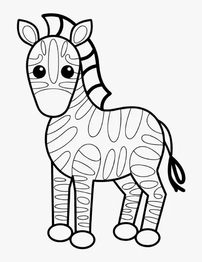 Zebra coloring page