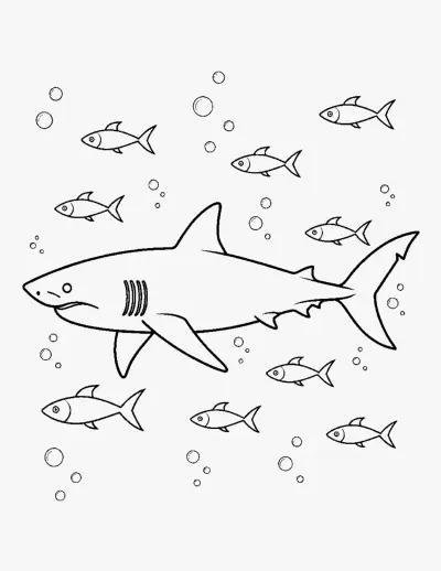 Great White Shark coloring page