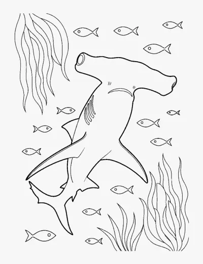 Hammerhead Shark coloring page